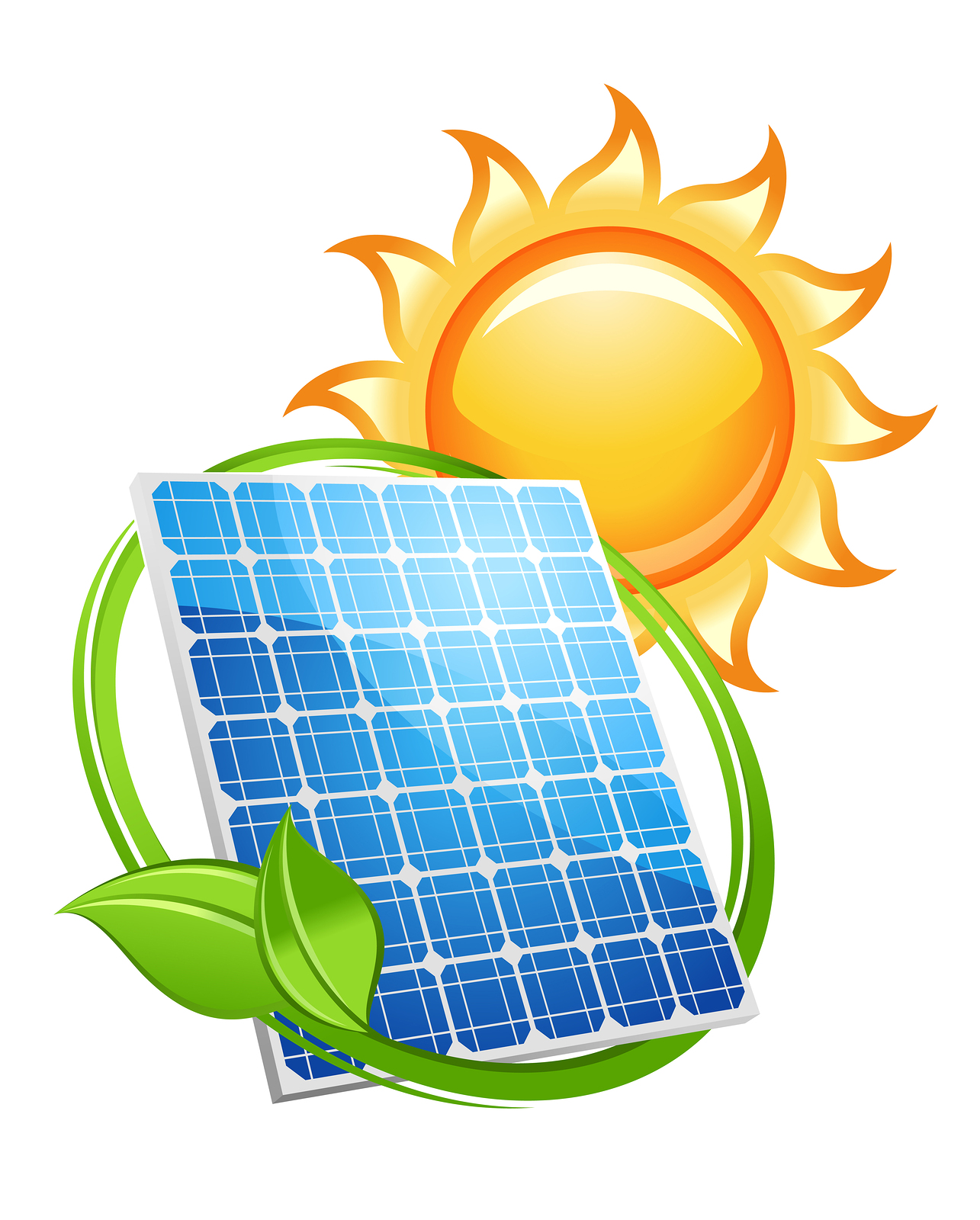 Solar Panel And Batteries With Sun Symbol – Baltimore Commercial